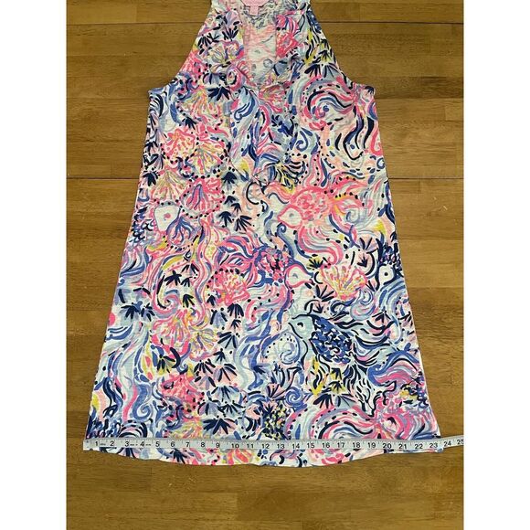 Lilly Pulitzer Shay Dress So Sofishticated Print Cotton Modal Size Small - Picture 3 of 6